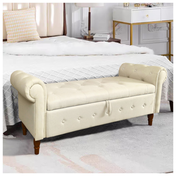 Bank Lora Leinen Beige