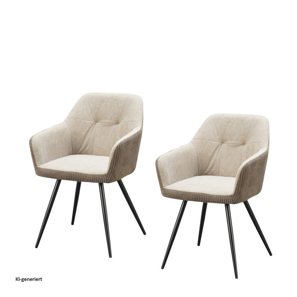 Stuhl Joschka Taupe 2er Set