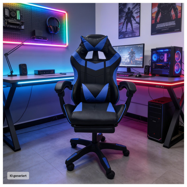 Gaming Stuhl Krit Eco Schwarz-Blau