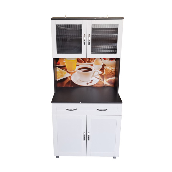 Küchenschrank Blanca Bistro Grau Weiss