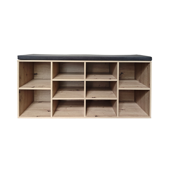 HTI-Living 10 Regalfächer Artisaneiche Schuhbank Katja