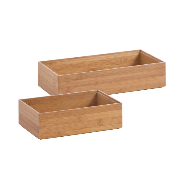HTI-Living 2er-Set Ordnungsboxen Holz groß