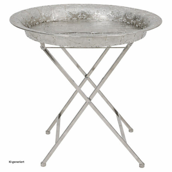 Beistelltisch klappbar silber 55 cm