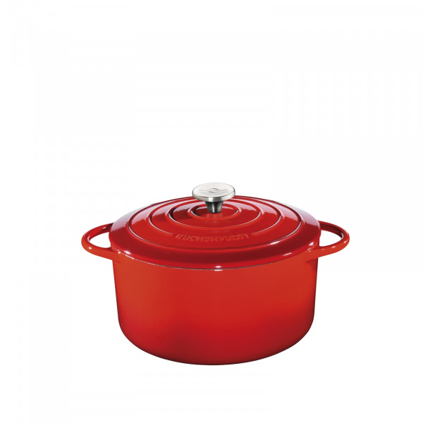Küchenprofi PROVENCE Bratentopf emailliertes Gusseisen, rot