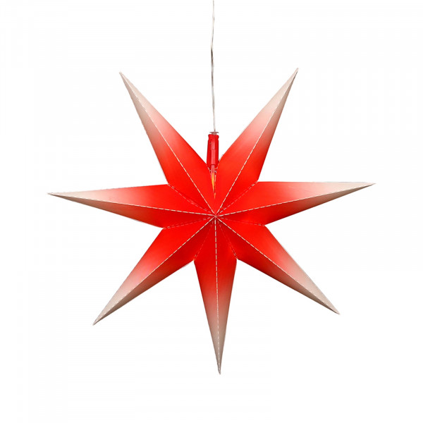 SIGRO Rot/Weiß Weihnachtsstern mit 7 Spitzen