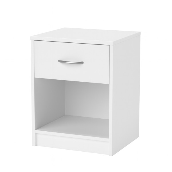 HTI-Living Nina Weiß Nachtschrank mit 1 Schublade