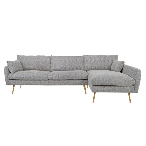 HTI-Living Webstoff Grau rechts Ecksofa Antonius