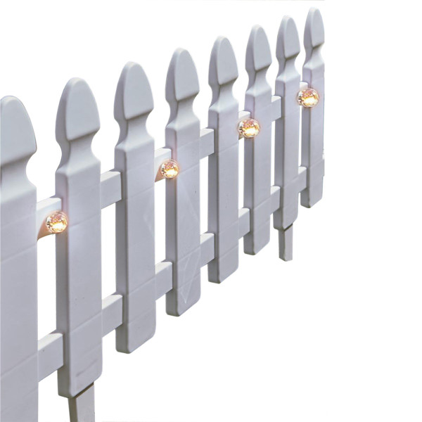 HTI-Living Zaun Weiß Beeteinfassung Länge 720 cm