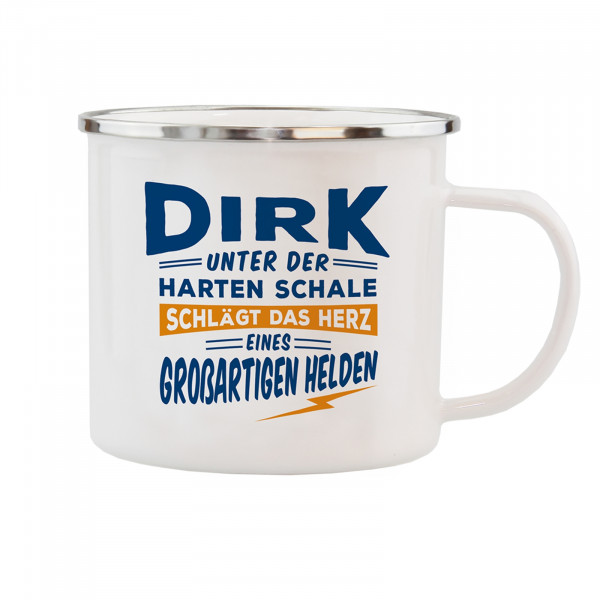 HTI-Living Dirk Echter Kerl Emaille Becher