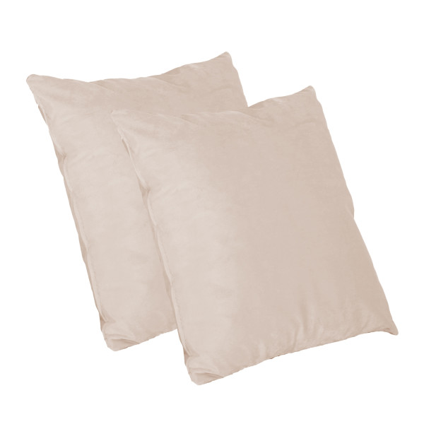 Kissen Nathalie Unifarben Beige 2er-Set