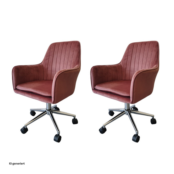 Stuhl Ashley Rosa 2er Set