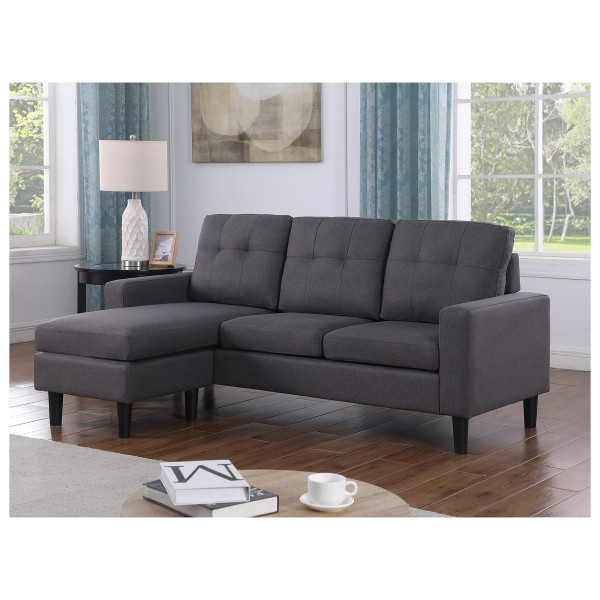 Ecksofa Reva 2 Grau Multifunktionsottomane