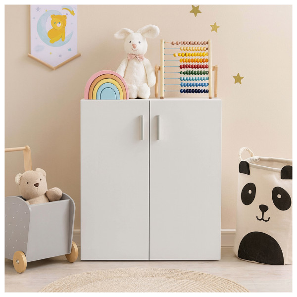 HTI-Living Nina Weiß Kommode mit 2 Regalfächern