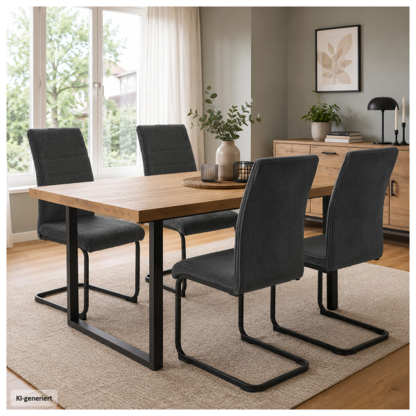 Schwingstuhl SallyP grau cord