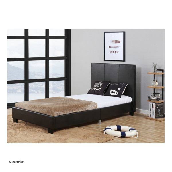 Bett Fina 180 Fina Schwarz PU