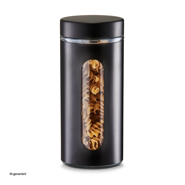 Vorratsglas, 1200 ml, schwarz