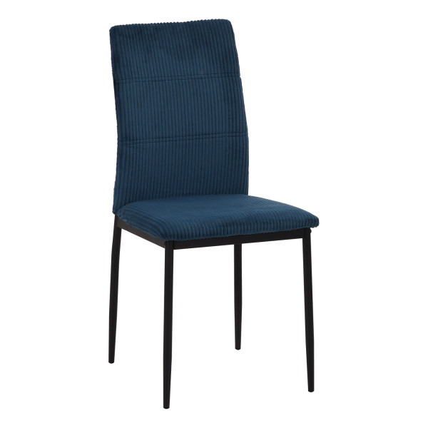 Stuhl Finn blau cord