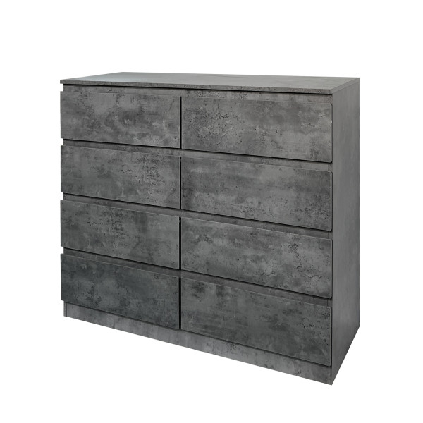 HTI-Living Thekla Beton Kommode 8 grifflose Schubladen