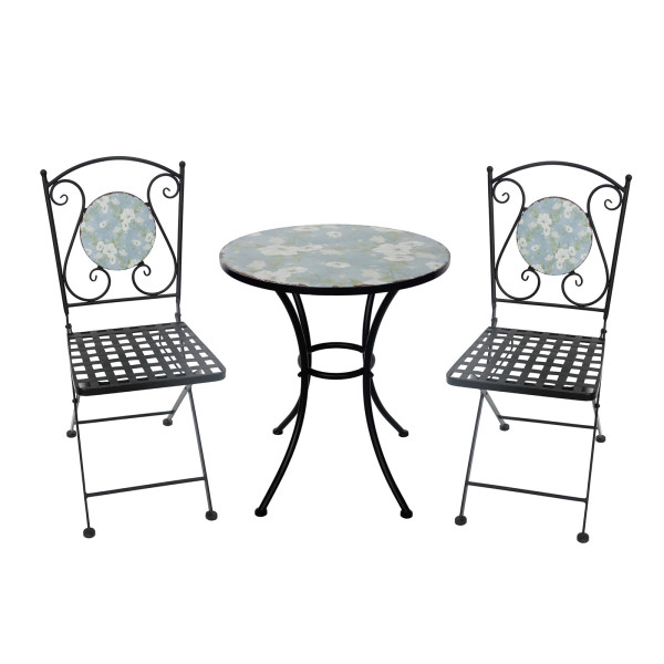 HTI-Living Celia Petunien Tisch und 2 Stühle