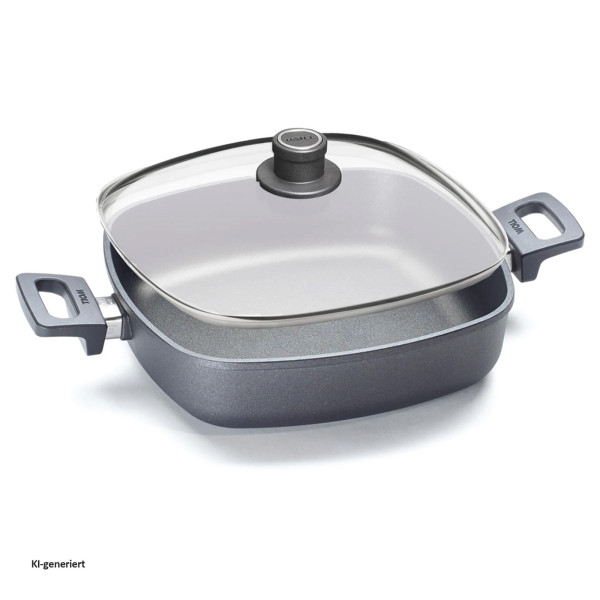 Titanium Nowo Servierbräter viereckig mit Glasdeck