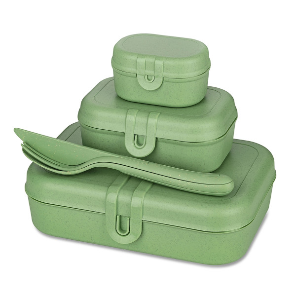 Koziol PASCAL READY Lunchboxen 3er-Set mit Besteck