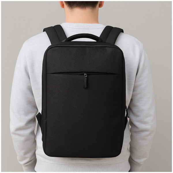 HTI-Living Alltag, Schule und Business Kompakter Laptop-Rucksack mit USB-Anschluss