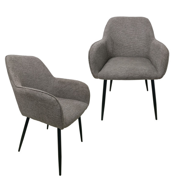 HTI-Living Albany Waffle Hellbraun 2er-Set Stuhl