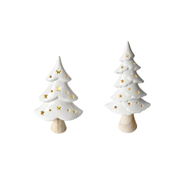 HTI-Living mit Leuchtsternen LED Winterbaum 2er Set