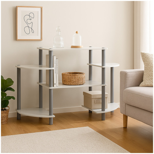 HTI-Living Ablageregal mit offenen Fächern 128 x 58 x 40 cm Modernes Regal in Weiß