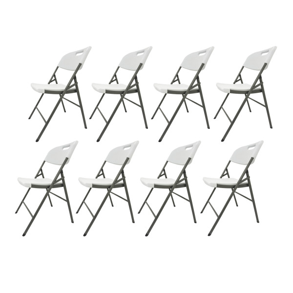 HTI-Living Weiß Klappstuhl 8 Stück