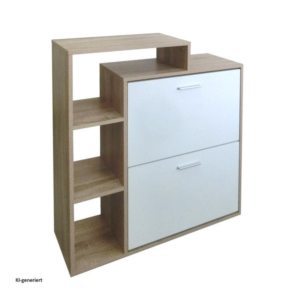 Schuhschrank Lisa Sonoma-Weiß