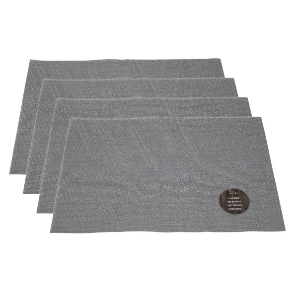 Tischsets Polyester 30x45 Hellgrau
