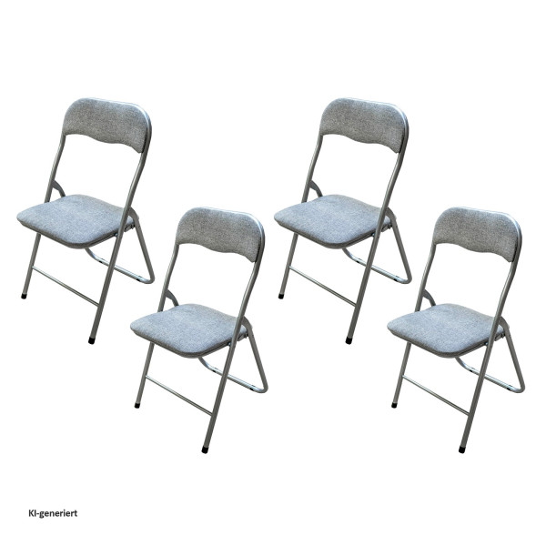 Klappstuhl Dima Fabric Grau 4er Set