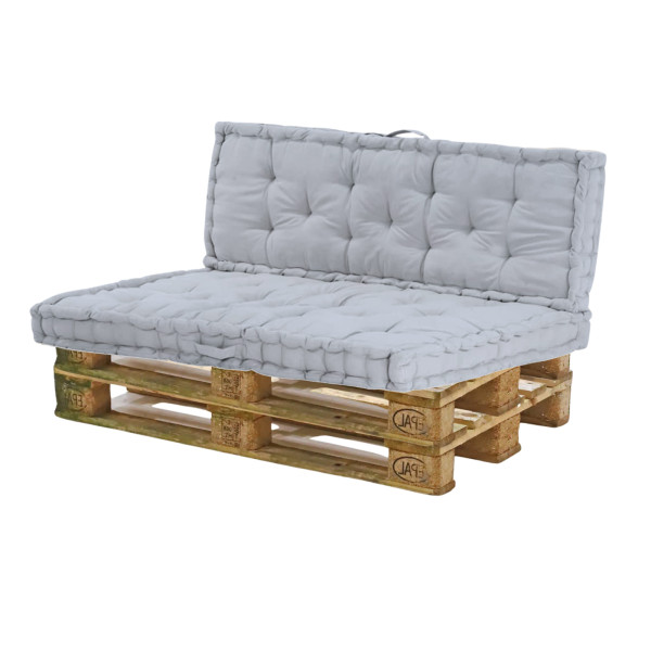 HTI-Living Palettenkissen Sitzkissen Set Grau