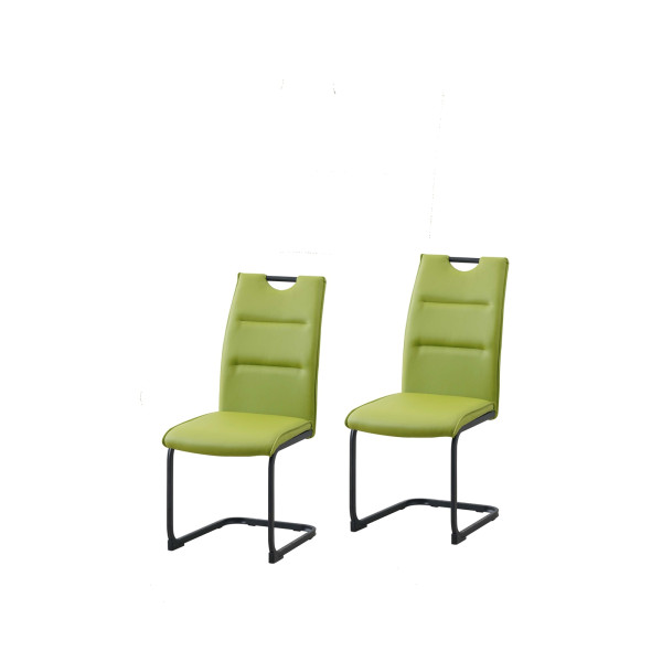 Schwingstuhl DannyP PU Grün 2er Set