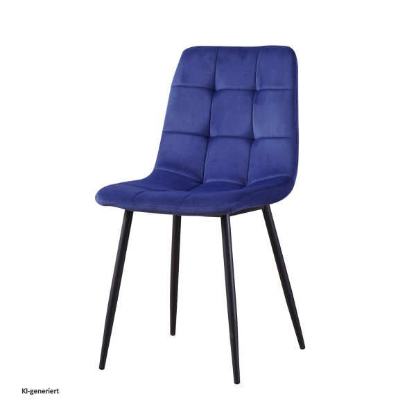 Stuhl Mesa Velvet blau