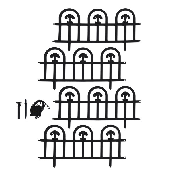 HTI-Living Bögen mit Lichterkette Beeteinfassung 240 cm