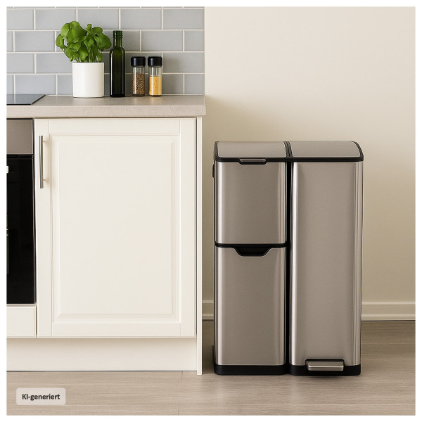 Mülltrennsystem Jannik 60L Silber