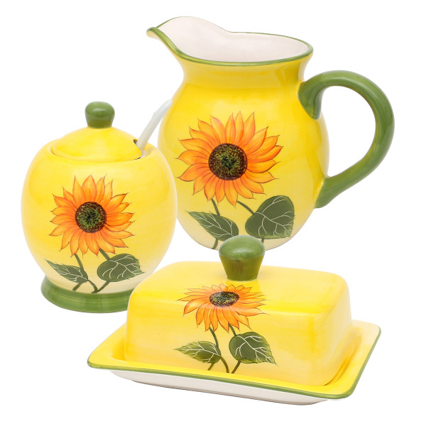 neuetischkultur Sonnenblume Keramik-Set 3-teilig