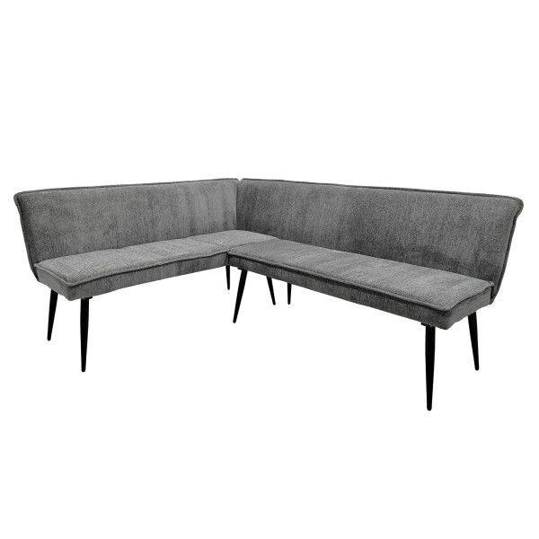 HTI-Living Mesilla Grau kurzer Schenkel links Eckbank 154 x 195 cm