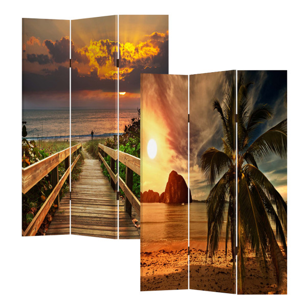 HTI-Line Sonnenuntergang Paravent