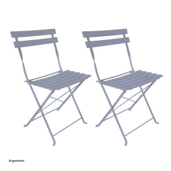 Gartenstuhl Basil grau 2er Set