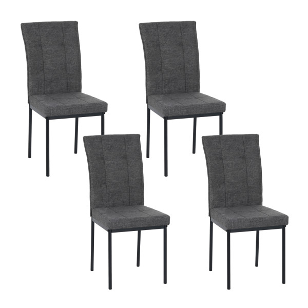 HTI-Living Matthew Grau 4er-Set Stuhl