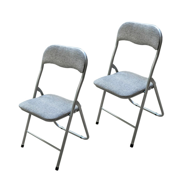 HTI-Living Dima Fabric Grau Klappstuhl 2er Set
