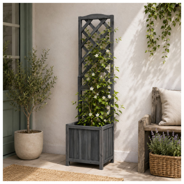 Blumenkasten Heidi 1 Small Grau