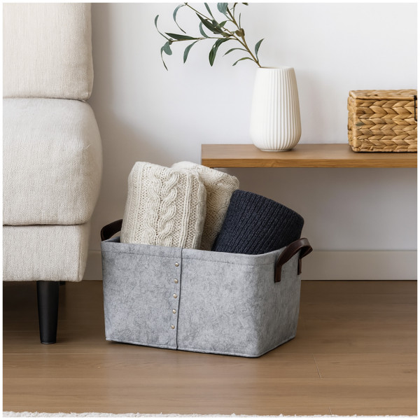 HTI-Living Vielseitig einsetzbar Aufbewahrungskorb aus robustem Filz