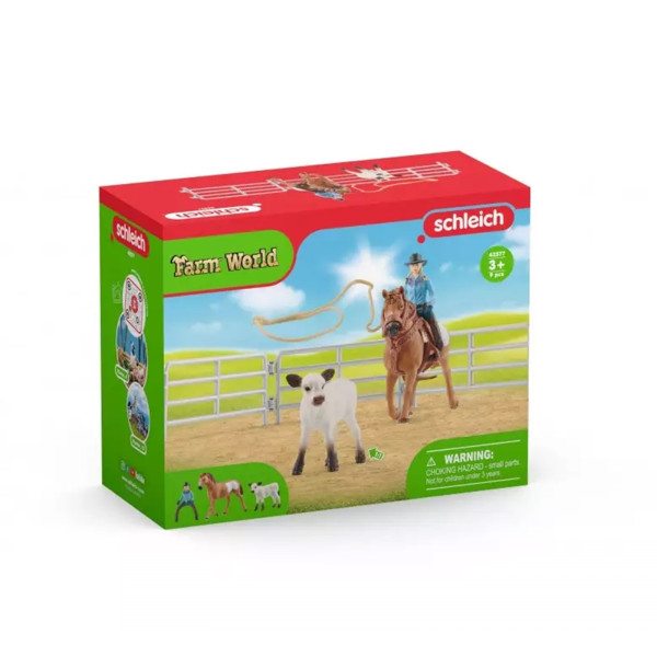 Schleich Team Roping mit Cowgirl Farm World