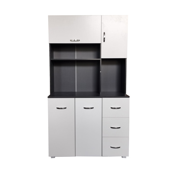 Küchenschrank Blanca Grau Weiss